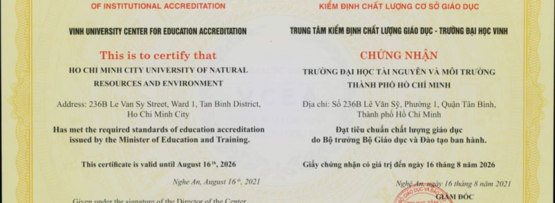 Giấy chứng nhận cơ sở giáo dục đại học đạt chuẩn quốc gia
